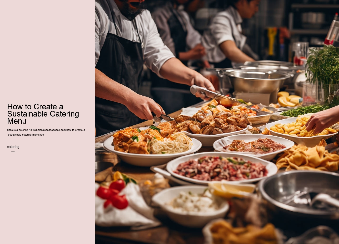 How to Create a Sustainable Catering Menu